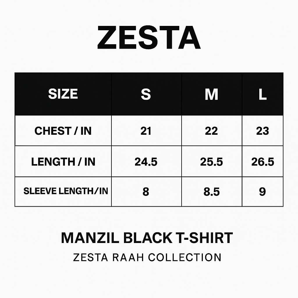 Manzil Black T-Shirt