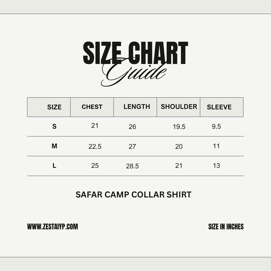 Beige safar camp collar shirt